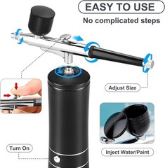 Airbrush Kit, Rechargeable Cordless Non-Clogging High-Pressure Air Brush Set