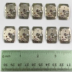 10 Rectangle Watch Plates Part Steampunk Altered Art Silver Watchmaker Lot Jewel