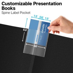 11×14 Portfolio Binder (Black, Horizontal), Presentation Book with 24 Pockets…