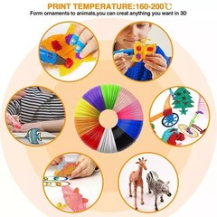 3D Printing Pen Set 3D Drawing Pen with Led Display 12 Color Filament For Kid