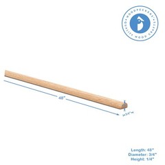Split Oak Wood Dowel Rods 3/4” x 48”, Unfinished for DIY Refacing | Woodpeckers