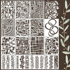 Stencils for Crafts Reusable Texture Art 8×8 inches or 10×8