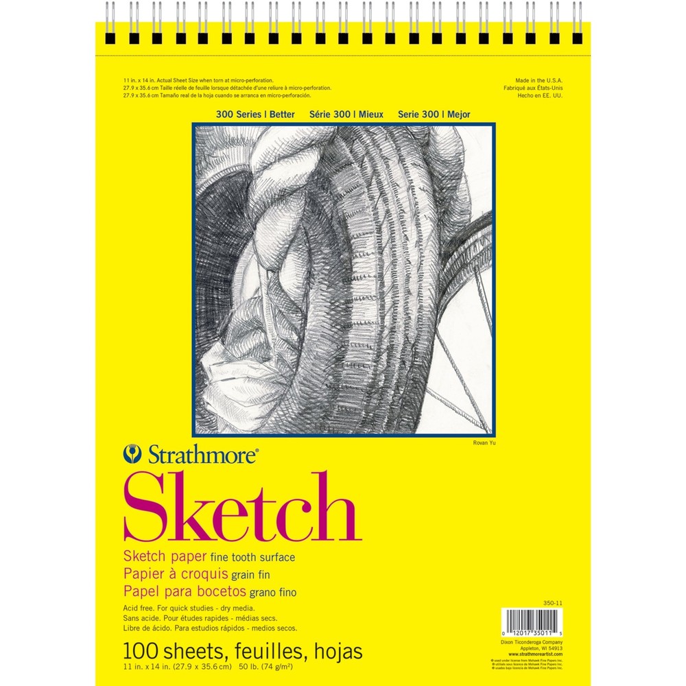 300 Series Sketch Pad, 11×14 inch, 100 Sheets, Top Wire – Artist Sketchbook f…