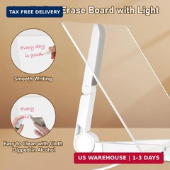 LED Note Board with Colors, 12″ X 8″ LED Drawing Board, Light Up Drawing Tablet