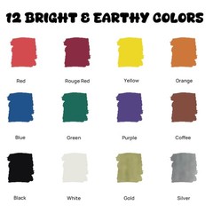 12 Colors Dual Tip Acrylic Paint Markers,Fine Tip and Dot Tip Acrylic Paint P…