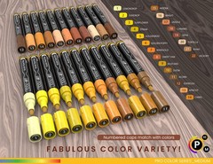 22 Acrylic Paint Markers Paint Pens Pro Color Series Set 3mm Medium Tip for R…