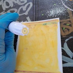 MODIFIED YELLOW Uni Paint Marker PX-30 Broad Chisel Tip 8mm Graffiti Supplies