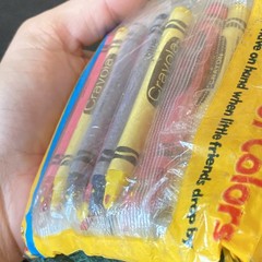 Vintage Crayola 1986 Bundle Of Colors Wrapped 3 Pack 45 Crayons RED YELLOW BLUE