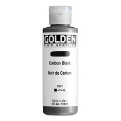 Fluid Acrylic Carbon Black 20404 4 Ounce Bottle Professional Paint Artist