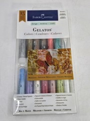 Faber-Castell Gelatos Color Sticks Metallics 12 Colors Set Water-soluble Crayons