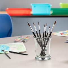 Round Synthetic Watercolor Paint Brushes for School and Arts and Crafts Use, …