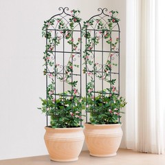 VEVOR Garden Trellis 71x20in 2 Pack Metal Climbing Plant Support Rustproof
