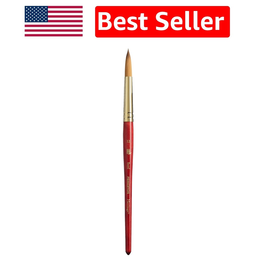 Heritage Series 4050 High-Quality Synthetic Sable Brush – Size 12 for Fine Art