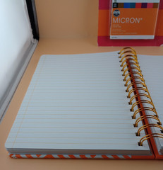Pretty Spiral Journal With 8 Pack Of Sakura Micron .45 mm Assorted Colors Pens