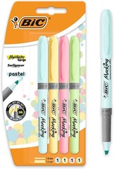 Bic Highlighter Grip Pens – Assorted Pastel Colours, Pack of 4