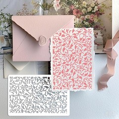 19pcs Stencils for Crafts Reusable Musical Notes Brick Branches Floral Textur…
