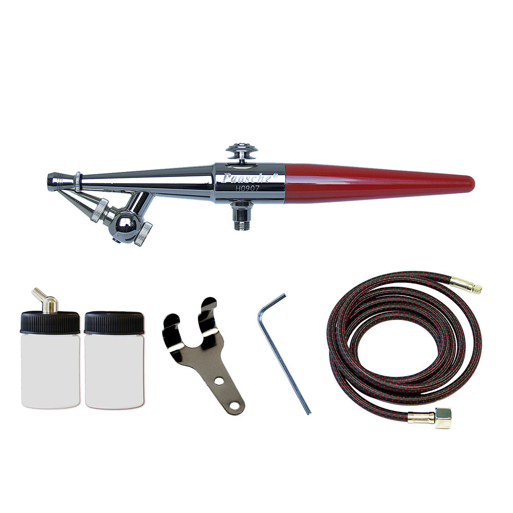H-1AS Paasche Single Action Airbrush with Airbrush, Bottles & Hose