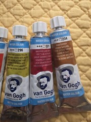 Van Gogh Watercolor Paint Tubes Set, 6 tubes × 10 ml