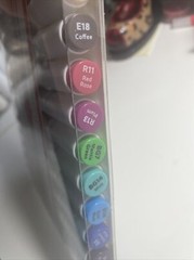Sketch Marker Set, 12 Colors Premiere Markers By Nicole, Brush & Chisel Tip