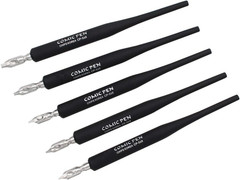 Plastic Professional Manga Gothic Pen Dip Pen Set with 5 Nibs Manga Calligraphy