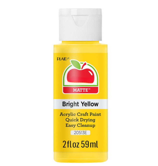 Pintura acrílica 2oz color amarillo brillante multiuso manualidades