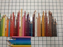 VTG Berol/Eagle Turquoise Prismacolor Colored Pencils Lot of 73