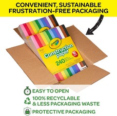 Construction Paper Bulk Pack (480 Sheets) – 10 Assorted Colors, 9×12, Classroom