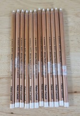 Vintage Conte A Paris France PASTEL COLORED PENCILS Lot of 12 White Soft