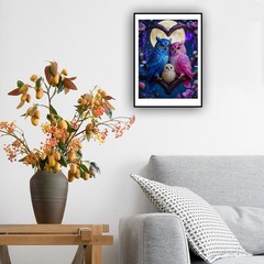Colorful Owl Diamond Painting Kits for Adults,Flower Diamond Art for Beginners,