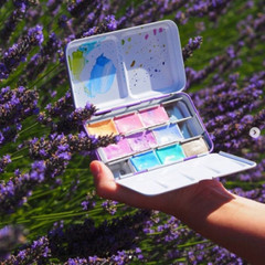 Metal Tin Box for 12 White Nights® Watercolor Pans with Palette RUSSIA