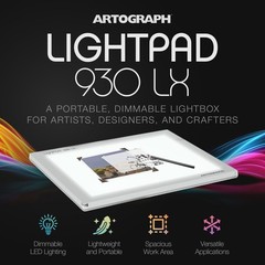 Artograph LightPad 930 LX, 12″ x 9″ Dimmable LED Light Box for Drawing & Tracing