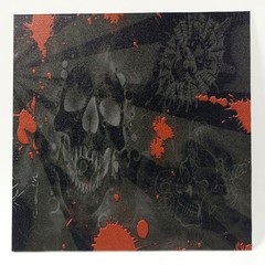 Infused Kydex Tat Skull Red Print 7.5″ X 7.5″ Sheet Multi Lots Available