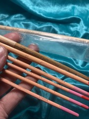 Vintage JAYNE HOUSTON France Porcelain Ceramic Painting Brushes Lot of 7 Mops