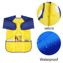 Kids Art Smocks 2 Pack Painting Smock with Long Sleeve and 3 Pockets for Age …