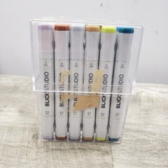 *Lot Of 23* Blick Studio Dual Brush Markers Set Various Colors (Chisel/Straight)