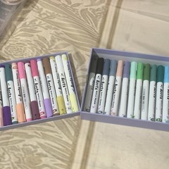 Arrtx Acrylic Paint Marker Set, Water Based Brush Tip, 60 Colors Multicolor