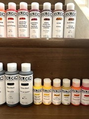 Golden Fluid Acrylic Paint Bundle #5 – Easel (63 Bottles)