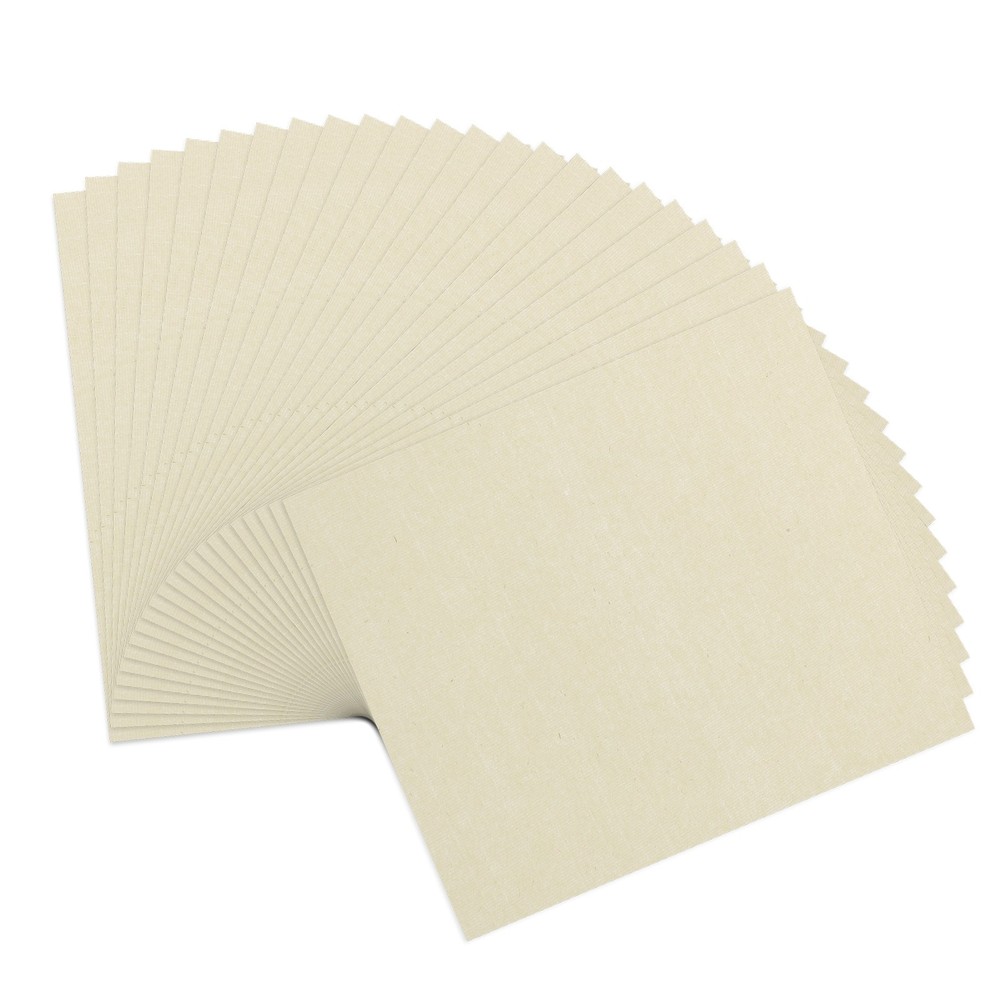 100Pcs A4 Mulberry Paper Sheets Unprepared Xuan Paper Beige 8.3″x11.7″