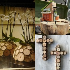 Natural Wood Slices for Crafts, 1.2″-2.5″ Mini Assorted Unfinished Wood Tree …