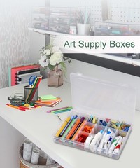 Storage Box 12 Pack 36 Grids Clear Plastic Organizer Dividers Uxwuy Bead 3600