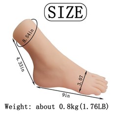 SZLYTYUN A Pair of Silicone Female feet Models Realistic Life Size Silicone M…