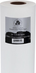 Premium 300Lb Cold Press Watercolor Paper Roll – 31″ x 10.94 Yd, 100% Cotton