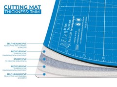 Cutting Mat 36 x 48 Inch Self Healing 5 Ply Blue A0BLI Elan Extra Large