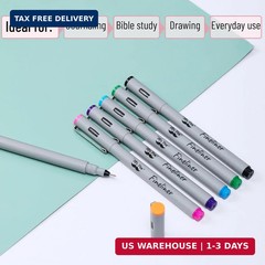 Mr. Pen- Colored Fineliner Pens, 6 Pack, 0.2mm Ultra Fine Point | Smooth Bible J