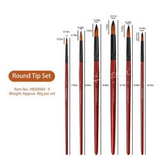 18PCS Paint Brushes Set Art Supplies for Acrylic Oil Watercolor Detail Painting