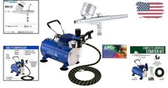 Beginner-Friendly G22 Airbrush System with 1/5 HP Compressor & 6-Foot Hose