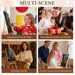 Dragon Paint by Numbers Kits for Adults Beginner, Color by Numbers on Canvas P..