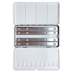FCLUB Large Empty Watercolor Tin Palette for 48 Half Pans or 28 Full Pans