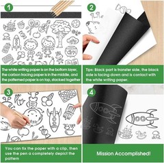 PSLER 100 Sheets Carbon Paper Sheets, Transfer for DIY…