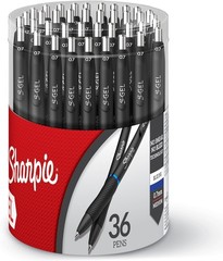 36 Count S-Gel Medium Point Gel Pens in Blue Ink – Smooth & Comfortable Writing